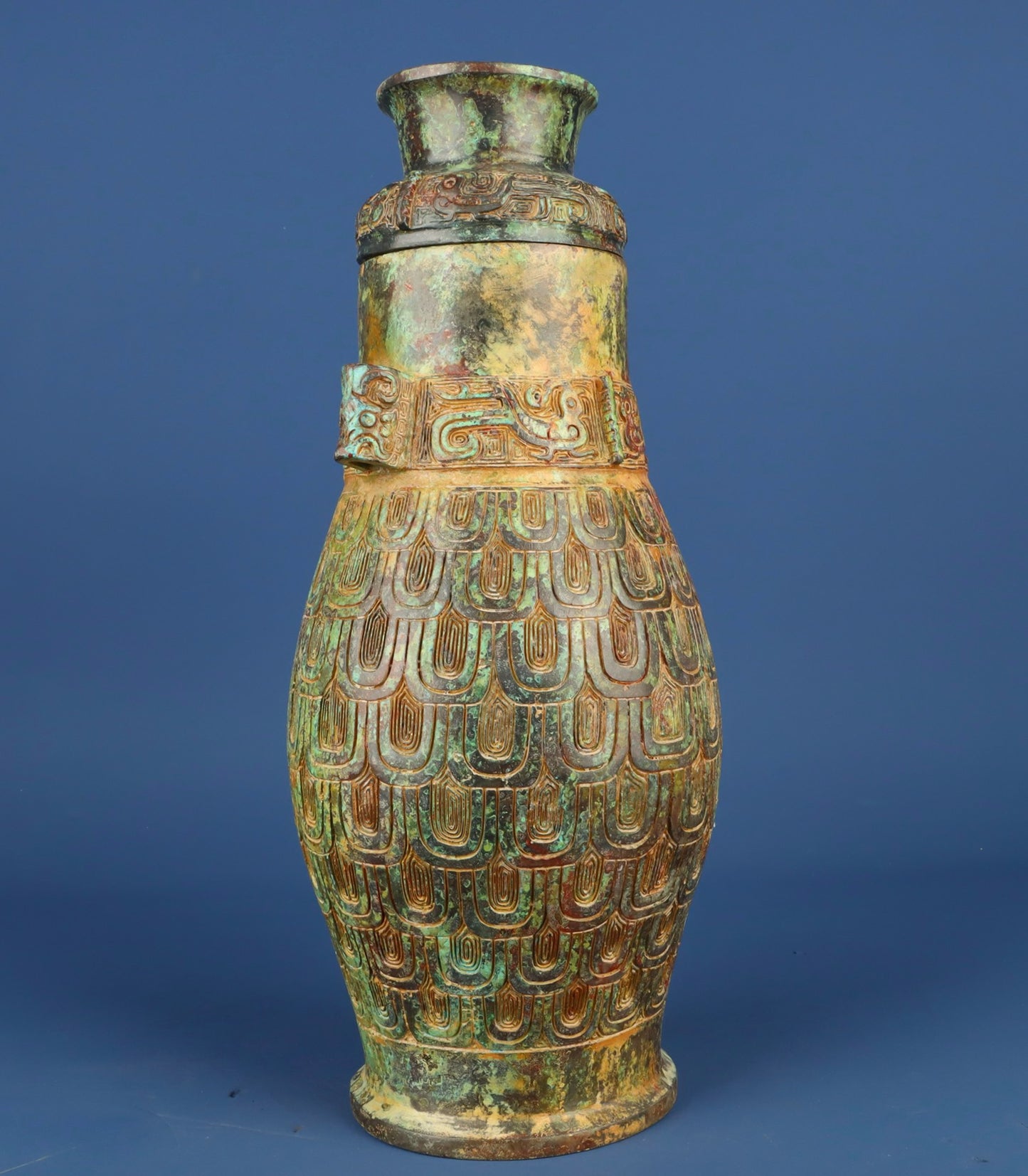 Chinese Antique Bronze High Round Bottle