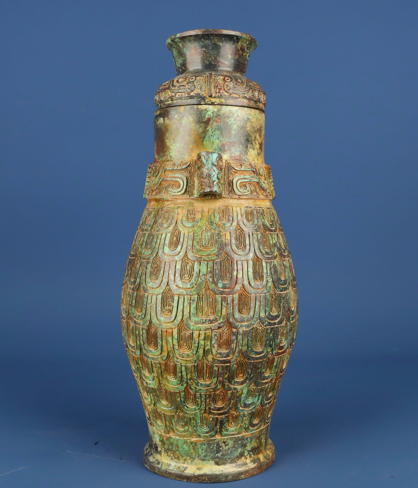 Chinese Antique Bronze High Round Bottle