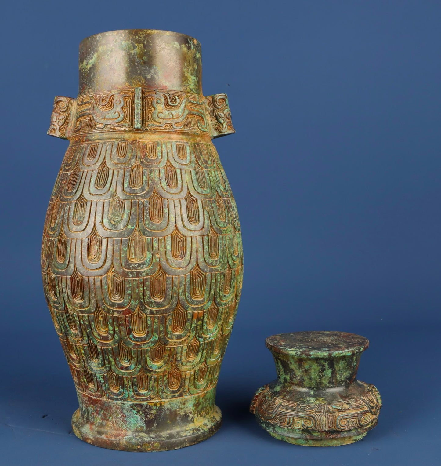 Chinese Antique Bronze High Round Bottle
