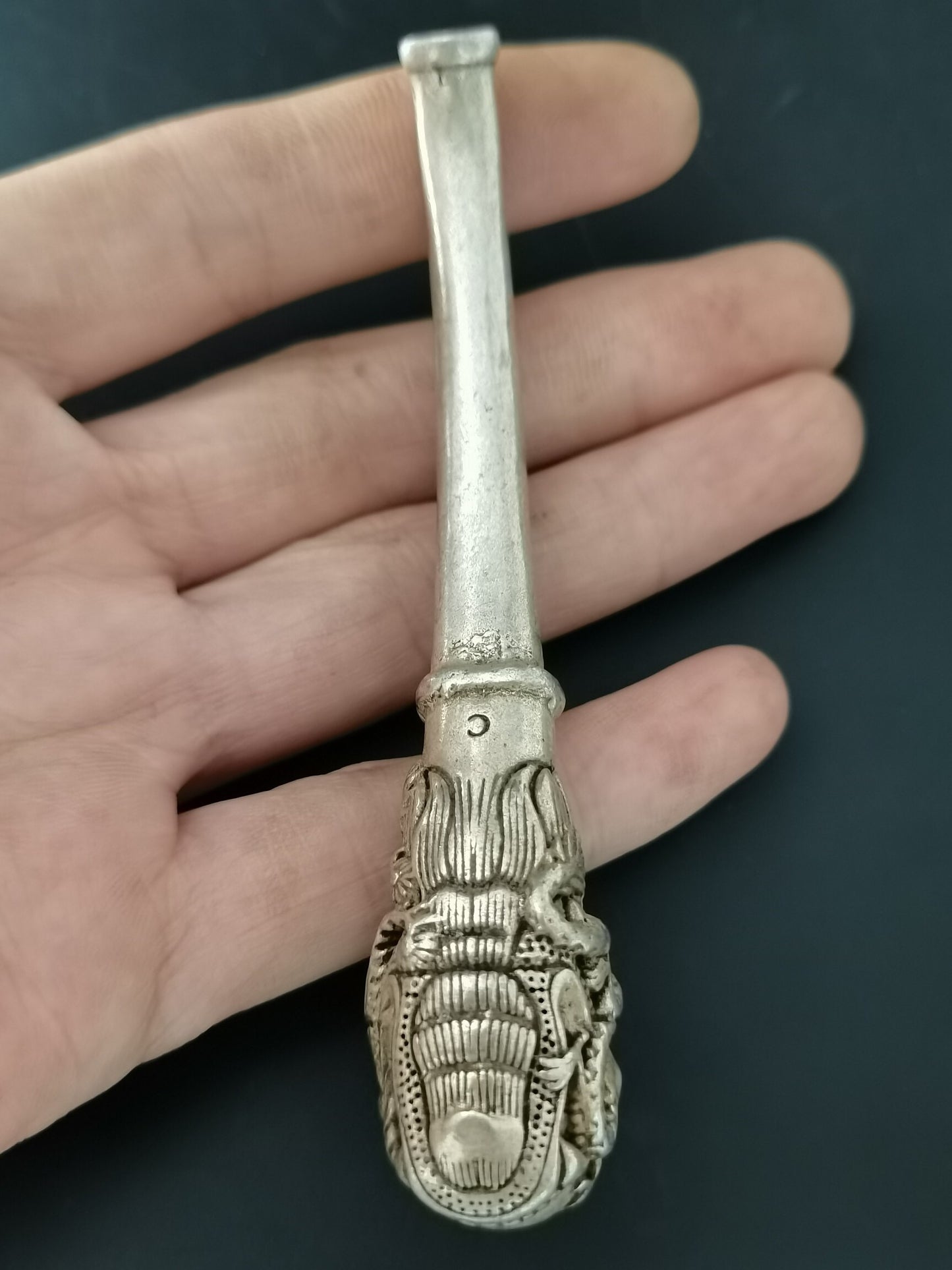 Chinese antique silver pipe