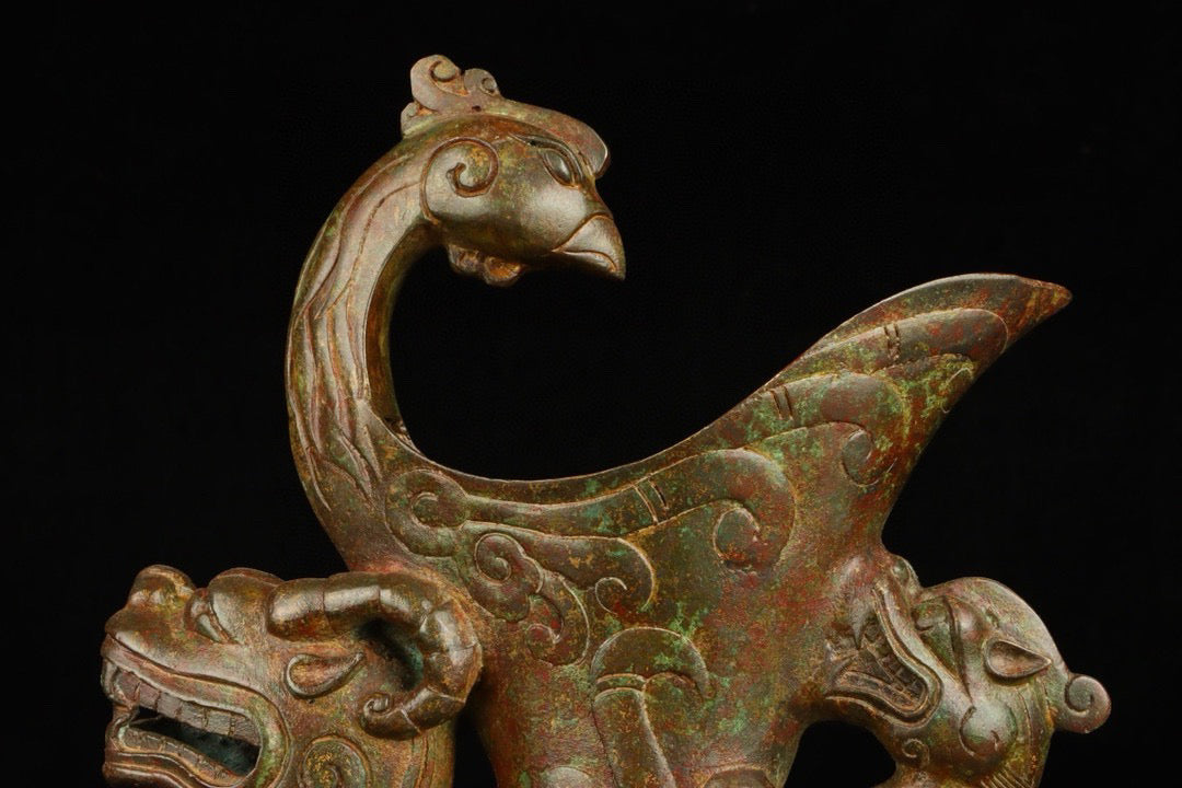Chinese Antique Bronze Beast Cup