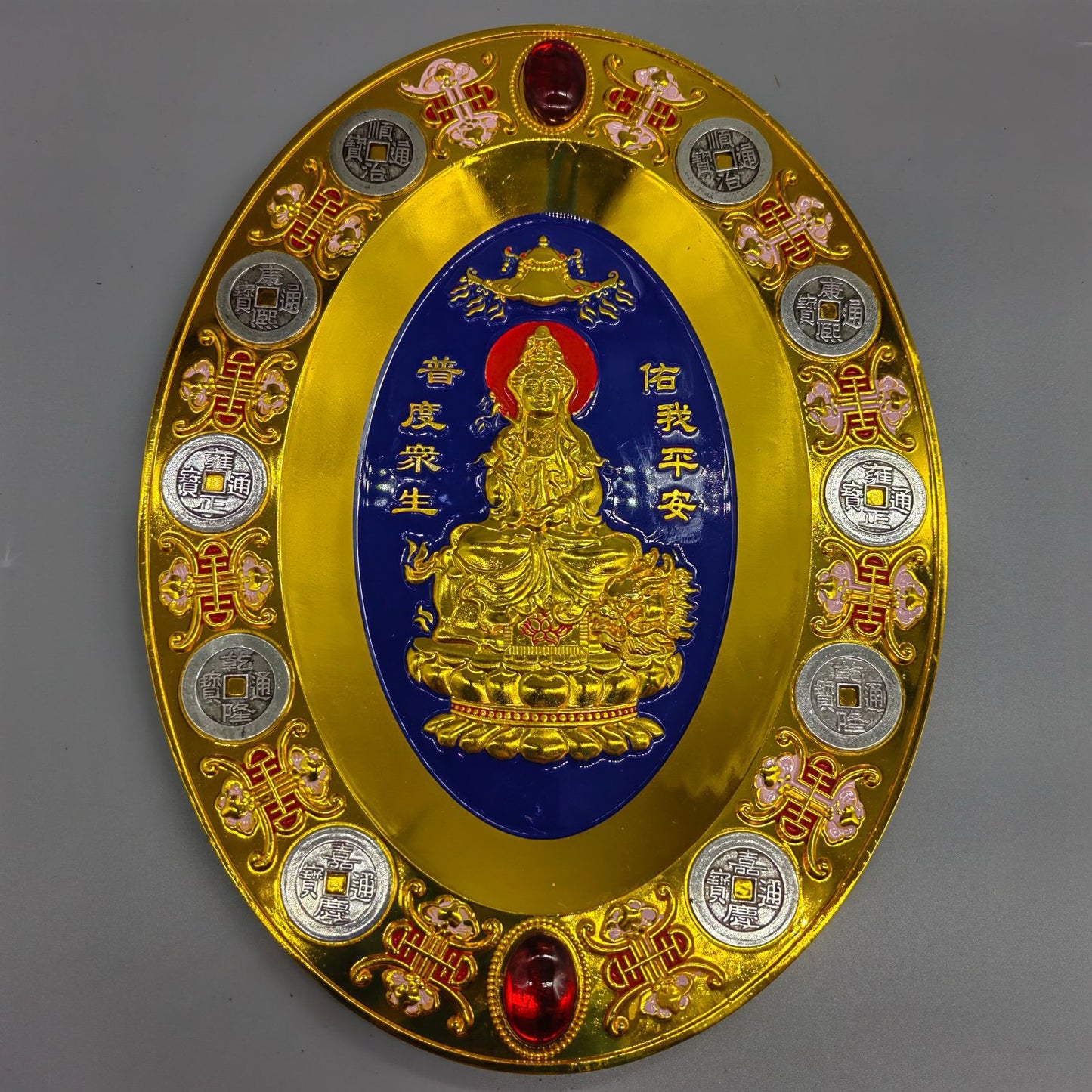Pure copper gemstone plate