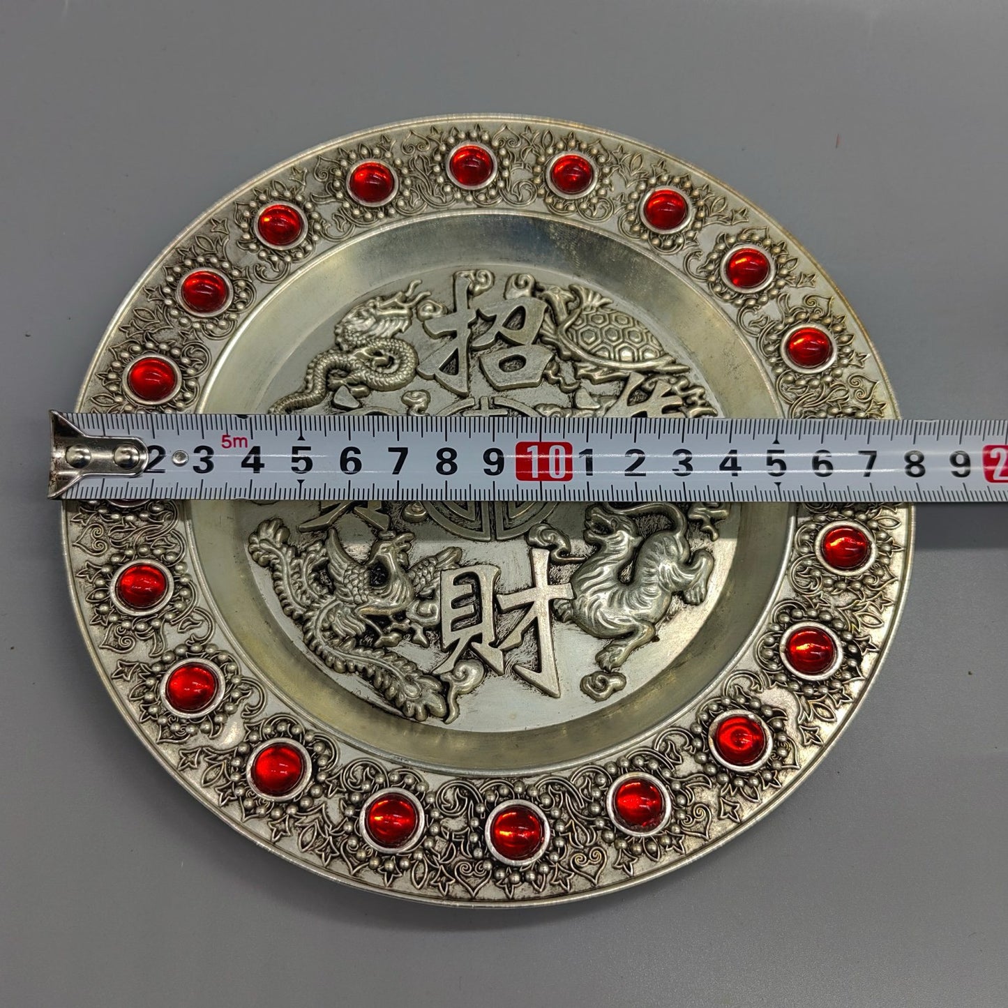 Pure copper gemstone plate