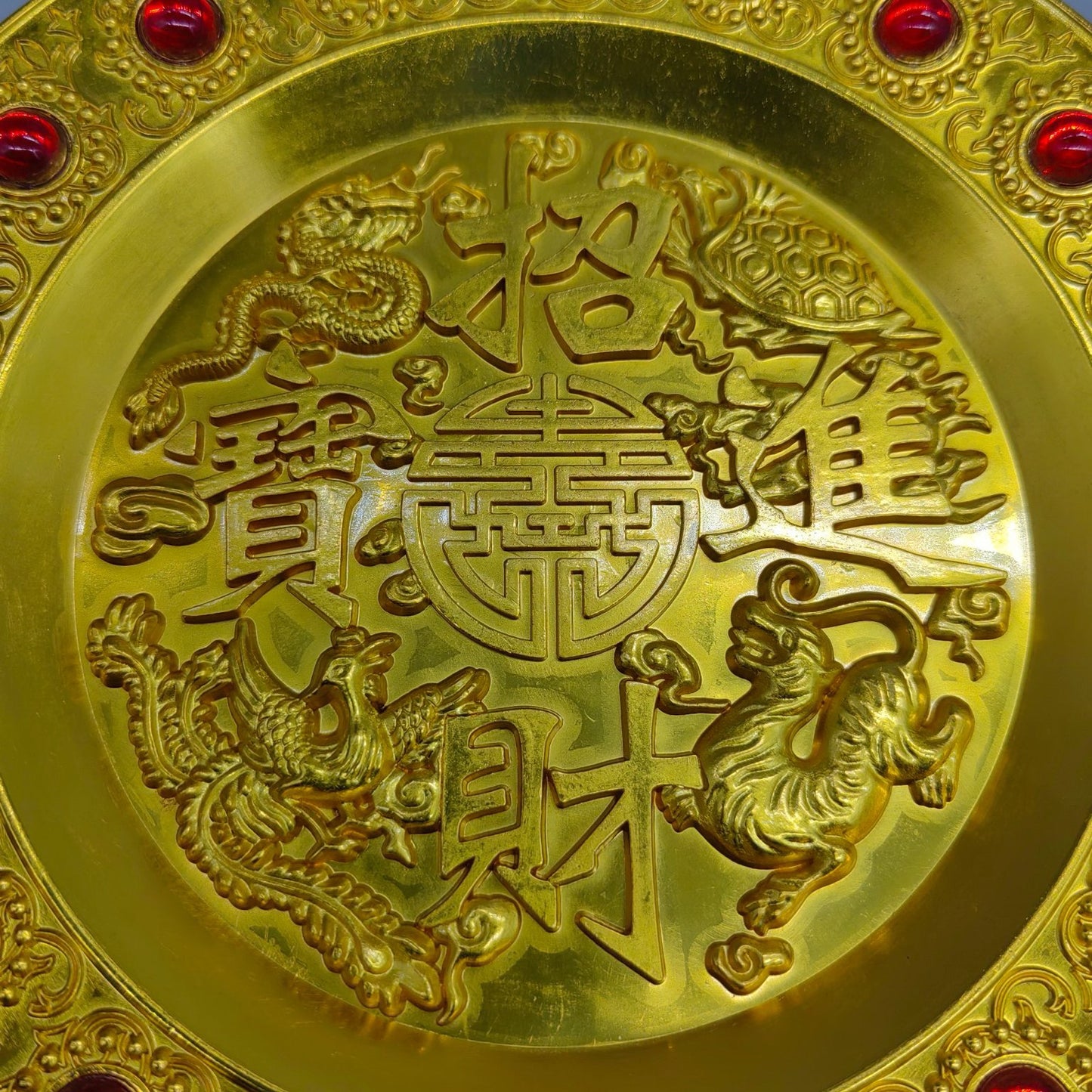 Pure copper gemstone plate