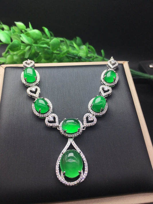 Ice Green Jade Necklace