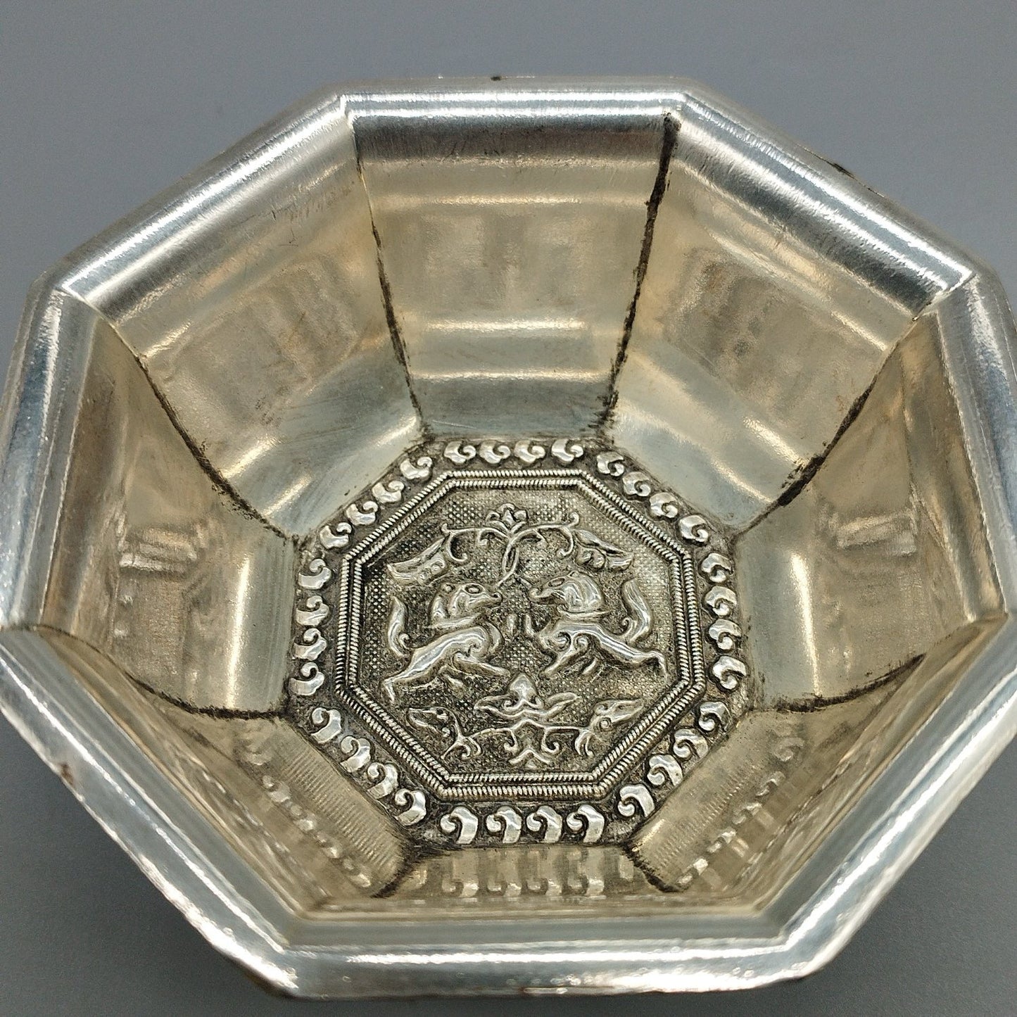 Eight Treasure Octagonal Bowl