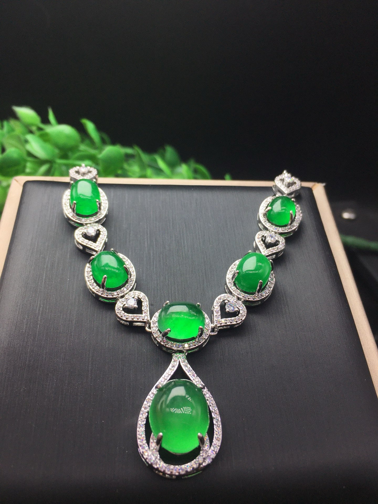 Ice Green Jade Necklace