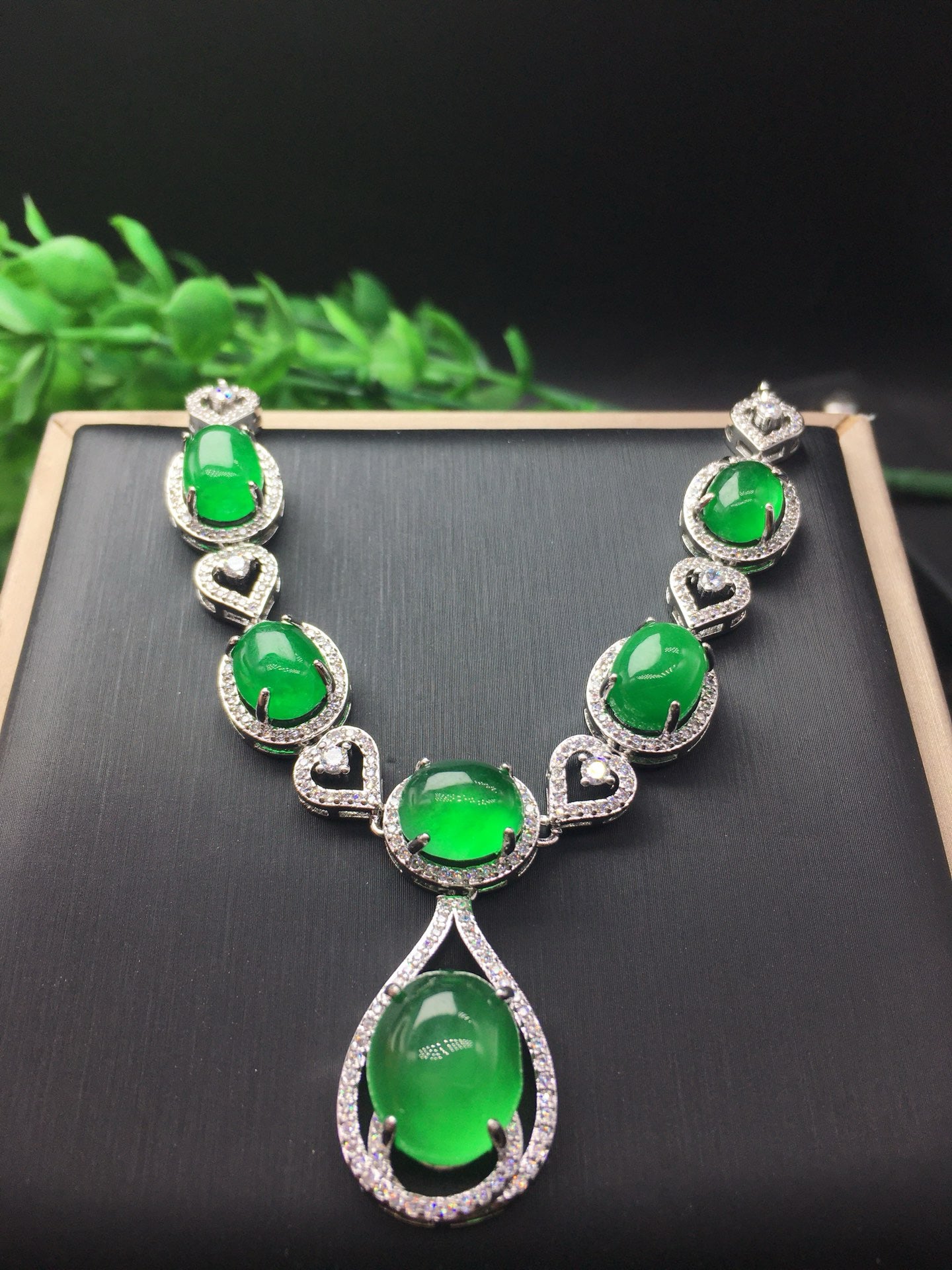 Ice Green Jade Necklace