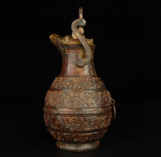 Chinese antique bronze eagle lifting beam