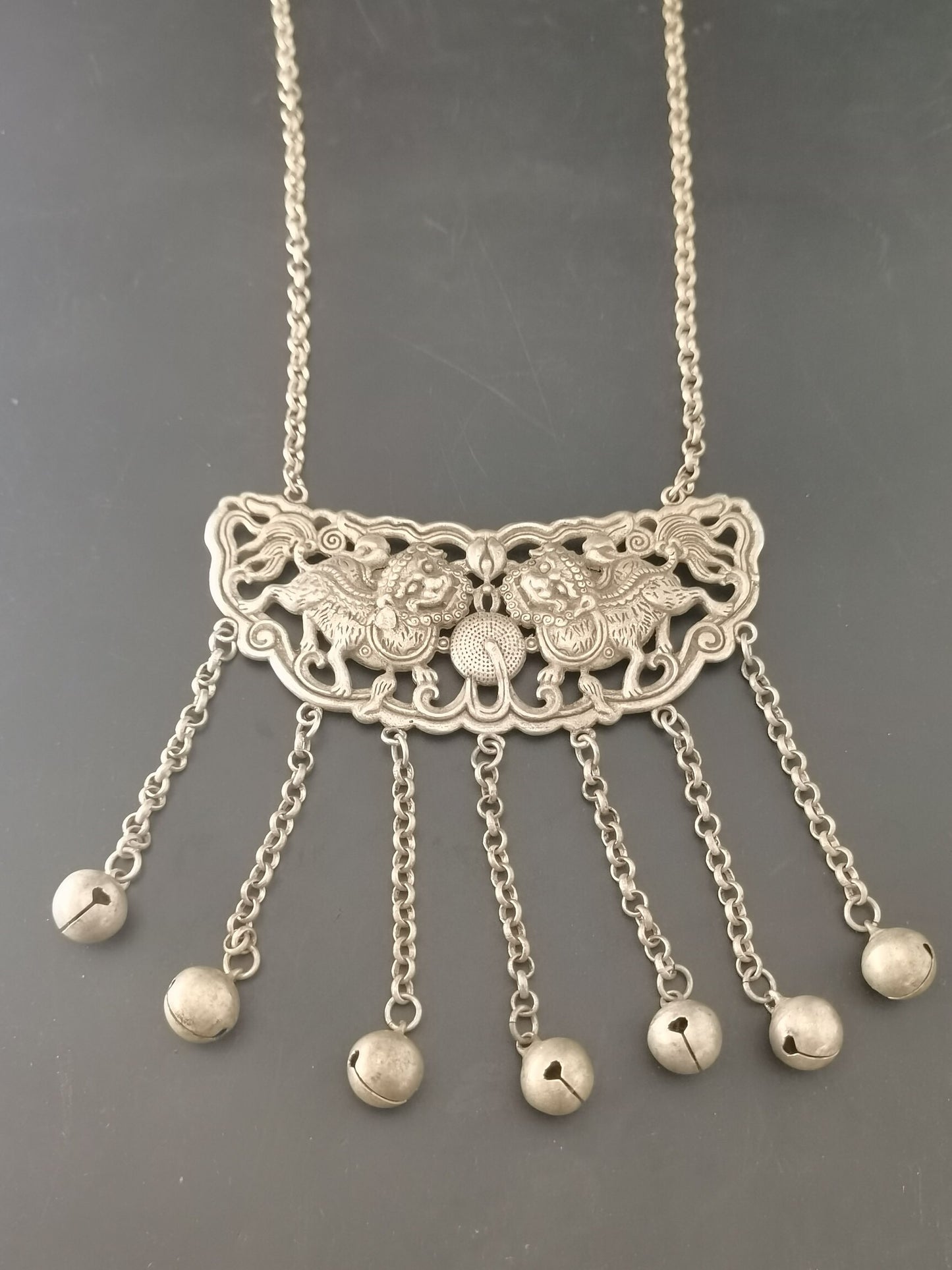 Chinese Antique Silver Pendant Necklace