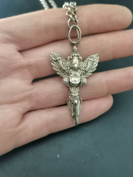 Chinese Antique Silver Pendant Necklace