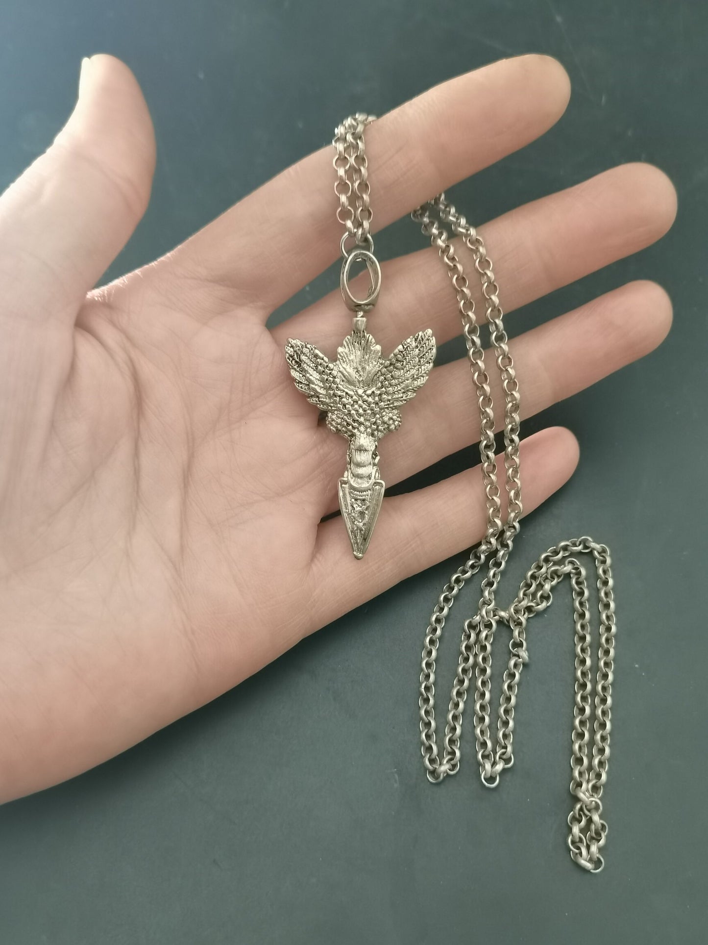 Chinese Antique Silver Pendant Necklace