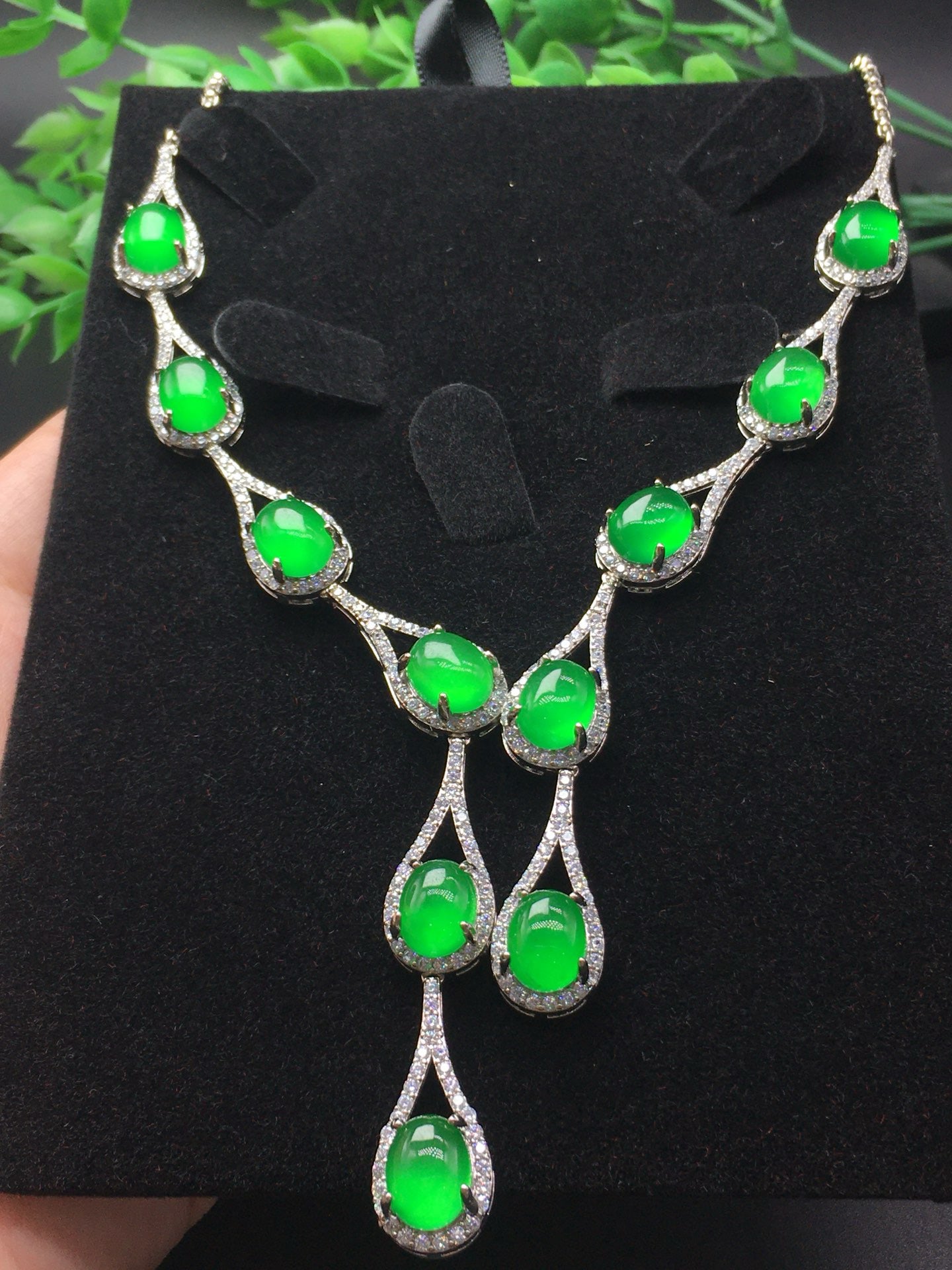 Ice Green Jade Luxury Necklace