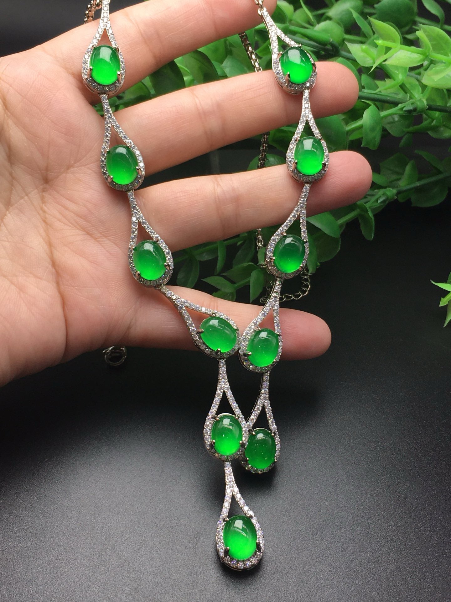 Ice Green Jade Luxury Necklace