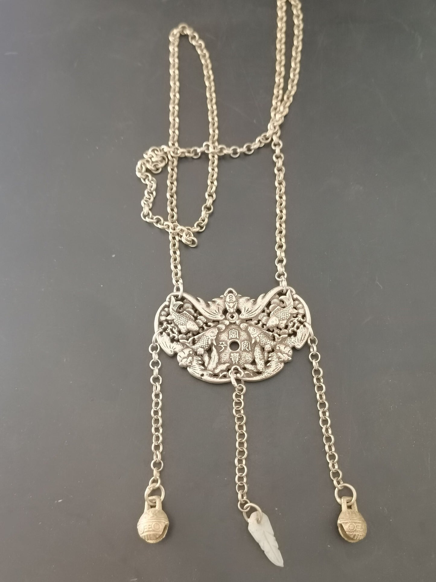 Chinese Antique Silver Pendant Necklace
