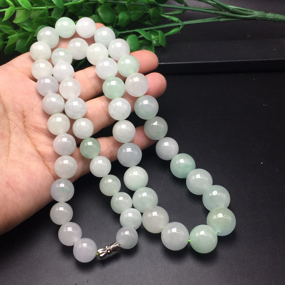 Ice Floating Flower Jade Pagoda Chain Necklace