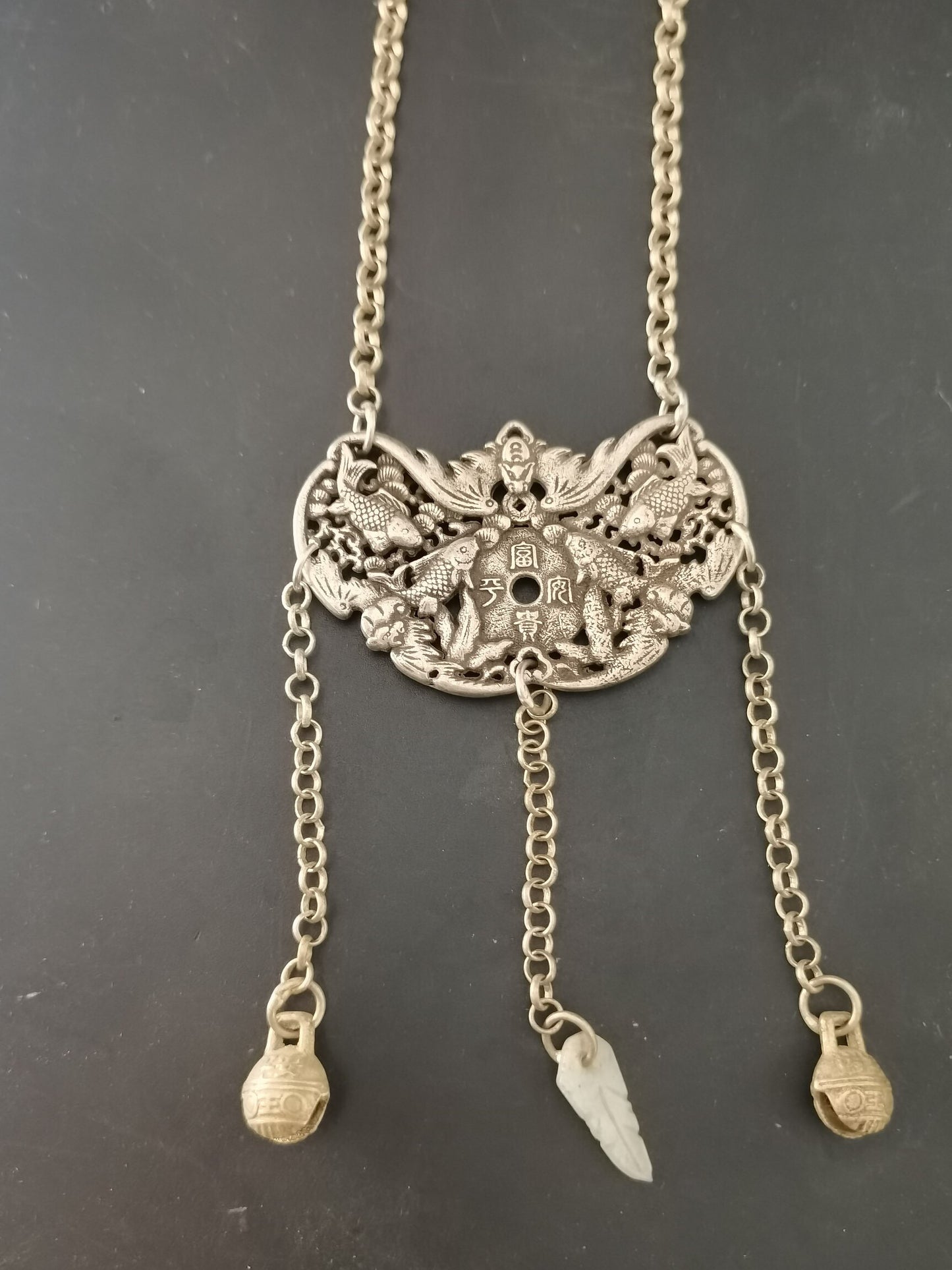 Chinese Antique Silver Pendant Necklace