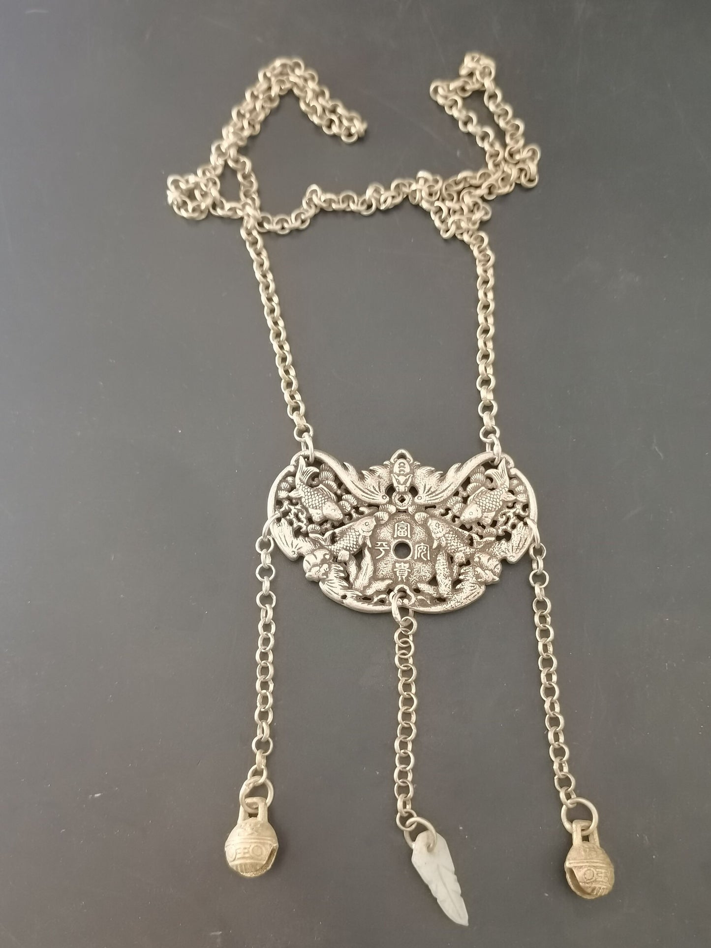 Chinese Antique Silver Pendant Necklace