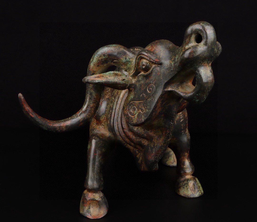 Chinese Antique Bronze Inscription Niuzun