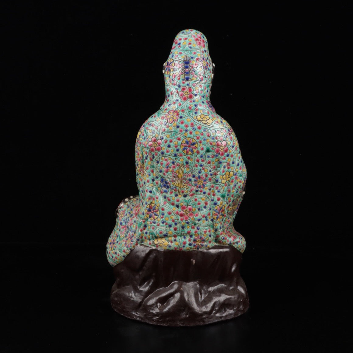 Pink Ruyi Sitting Guanyin