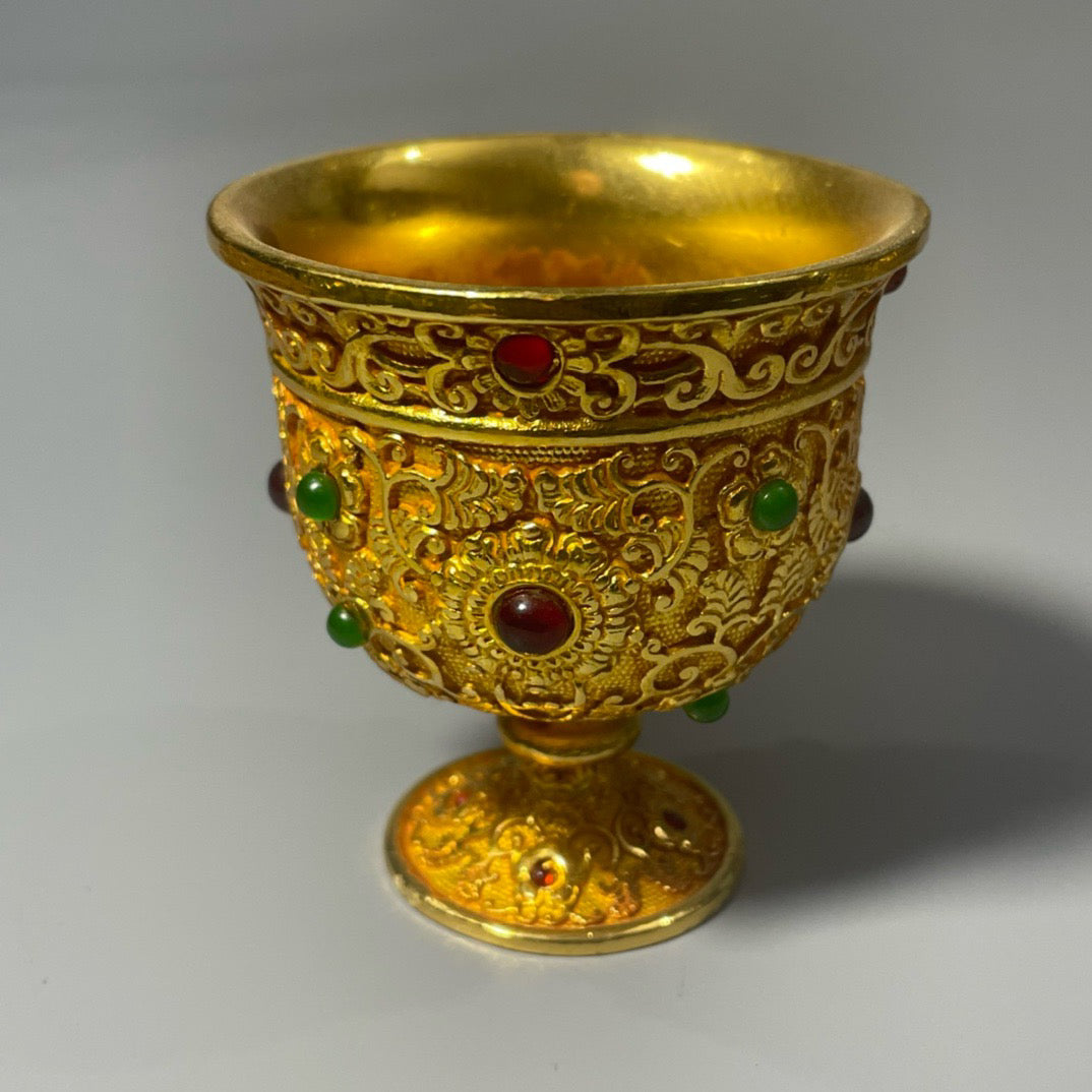 Gilded Gemstone Cup