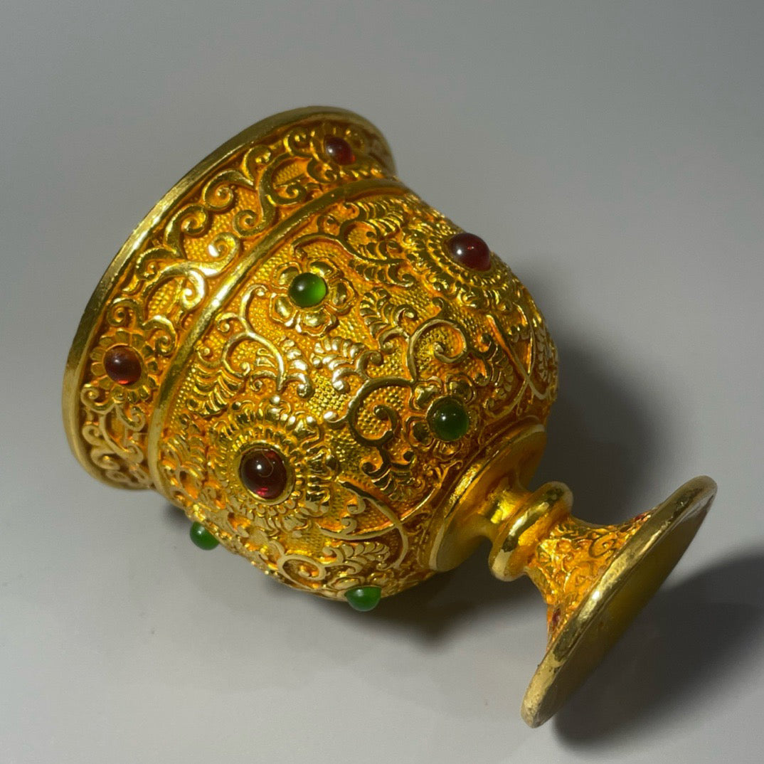 Gilded Gemstone Cup