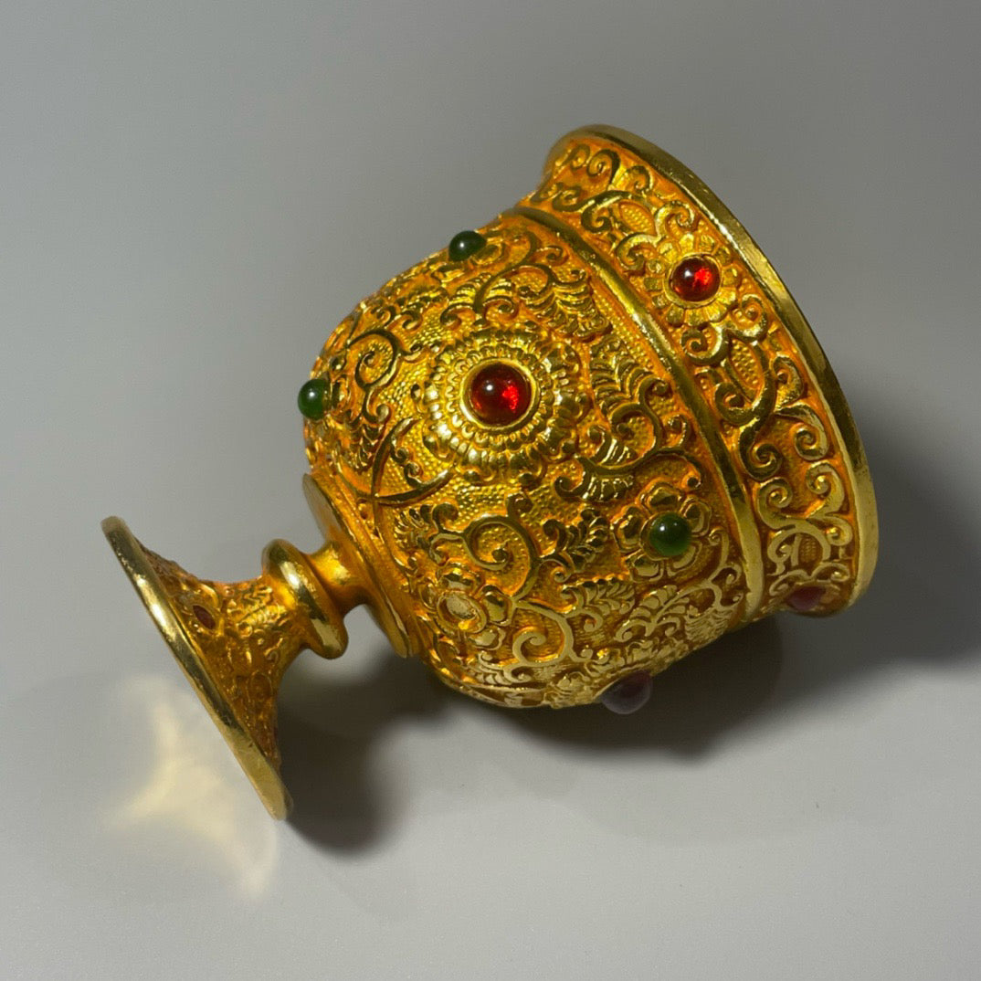 Gilded Gemstone Cup