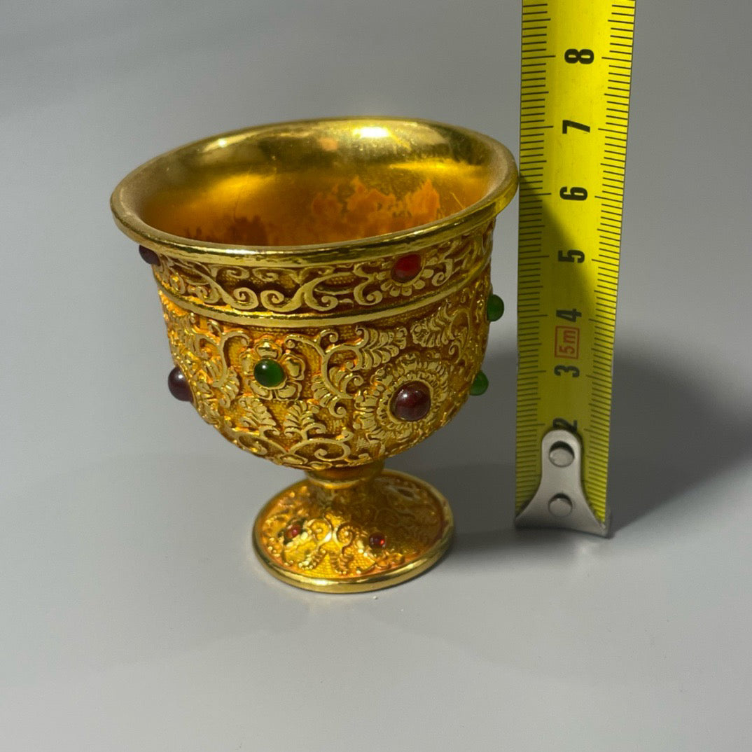 Gilded Gemstone Cup