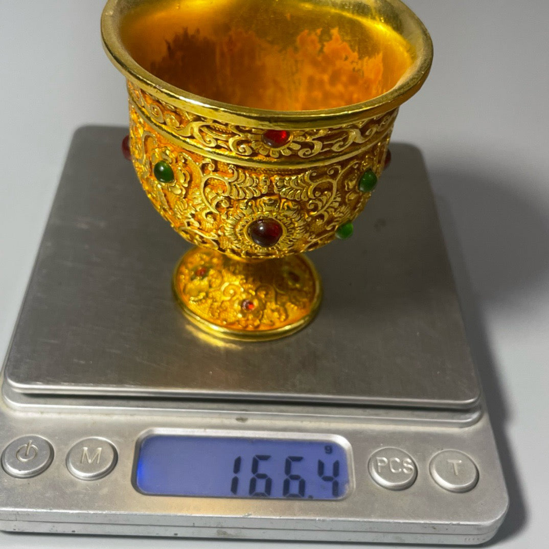 Gilded Gemstone Cup