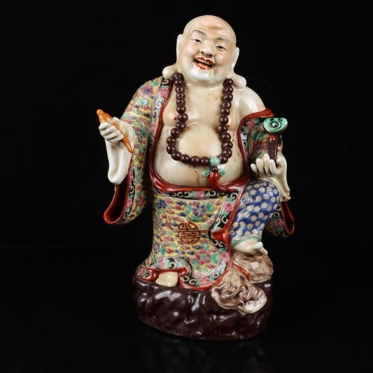 Pink Ruyi Station Big Belly Buddha