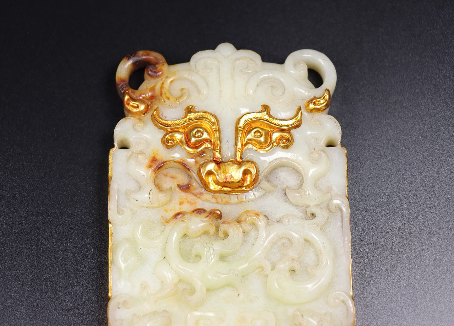 Chinese antique Hotan Jade gold token