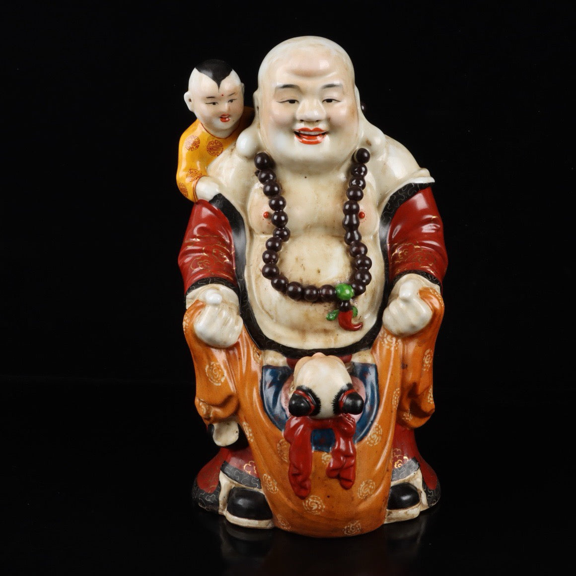 Pink Sitting Boy Playing Buddha