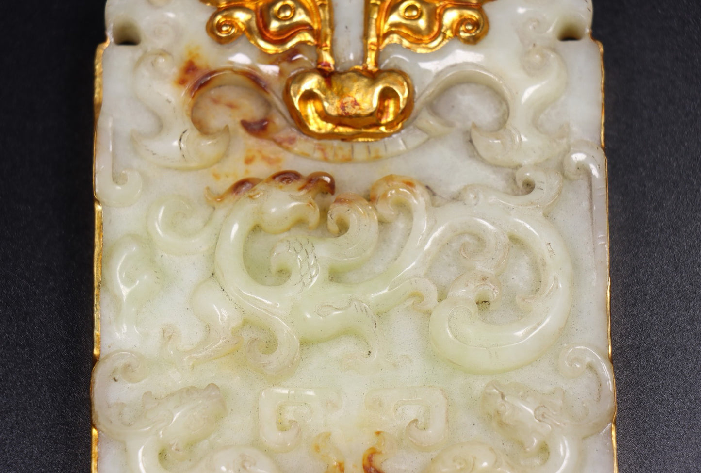 Chinese antique Hotan Jade gold token