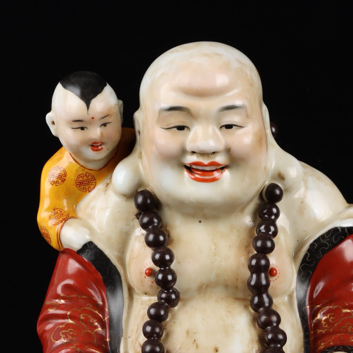 Pink Sitting Boy Playing Buddha