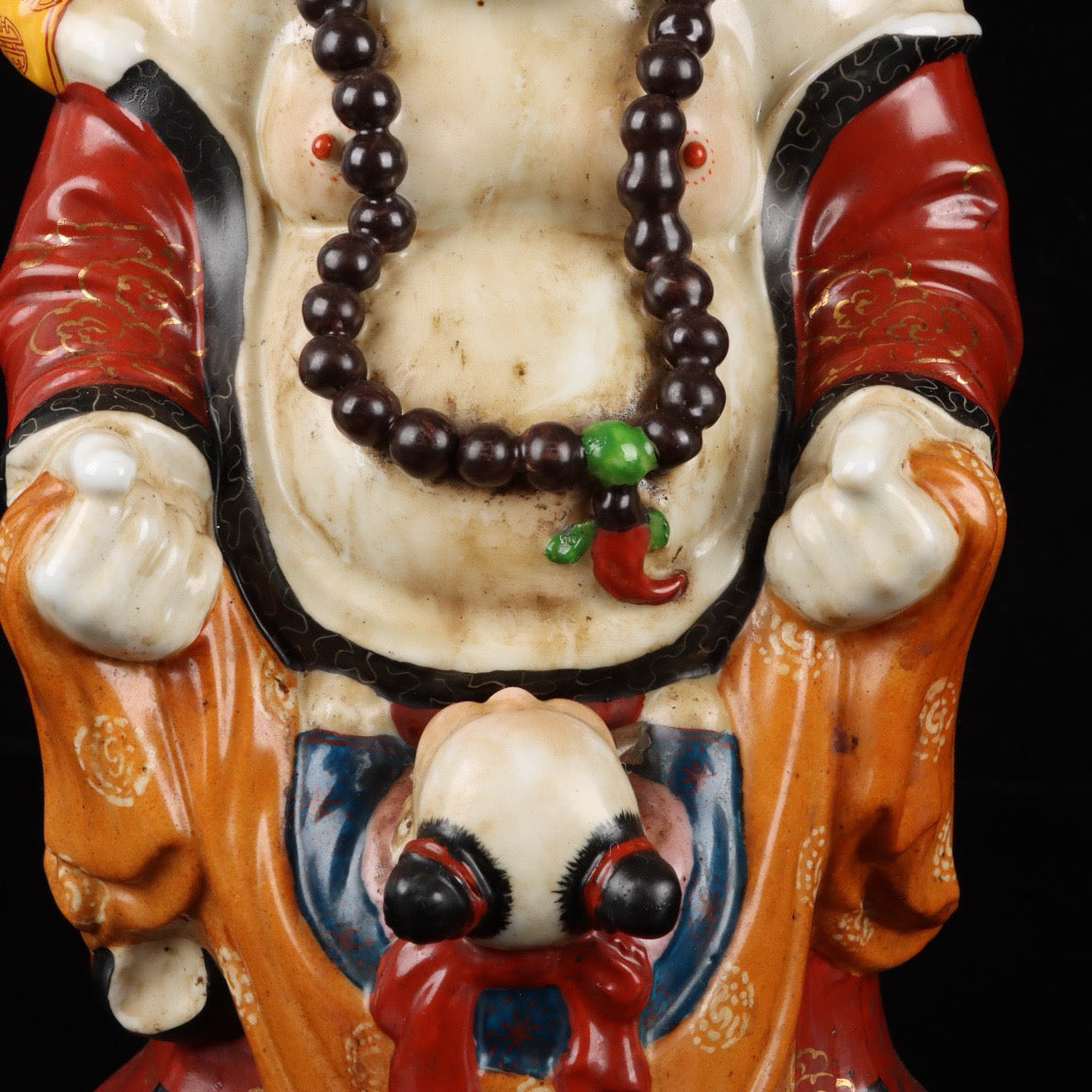 Pink Sitting Boy Playing Buddha