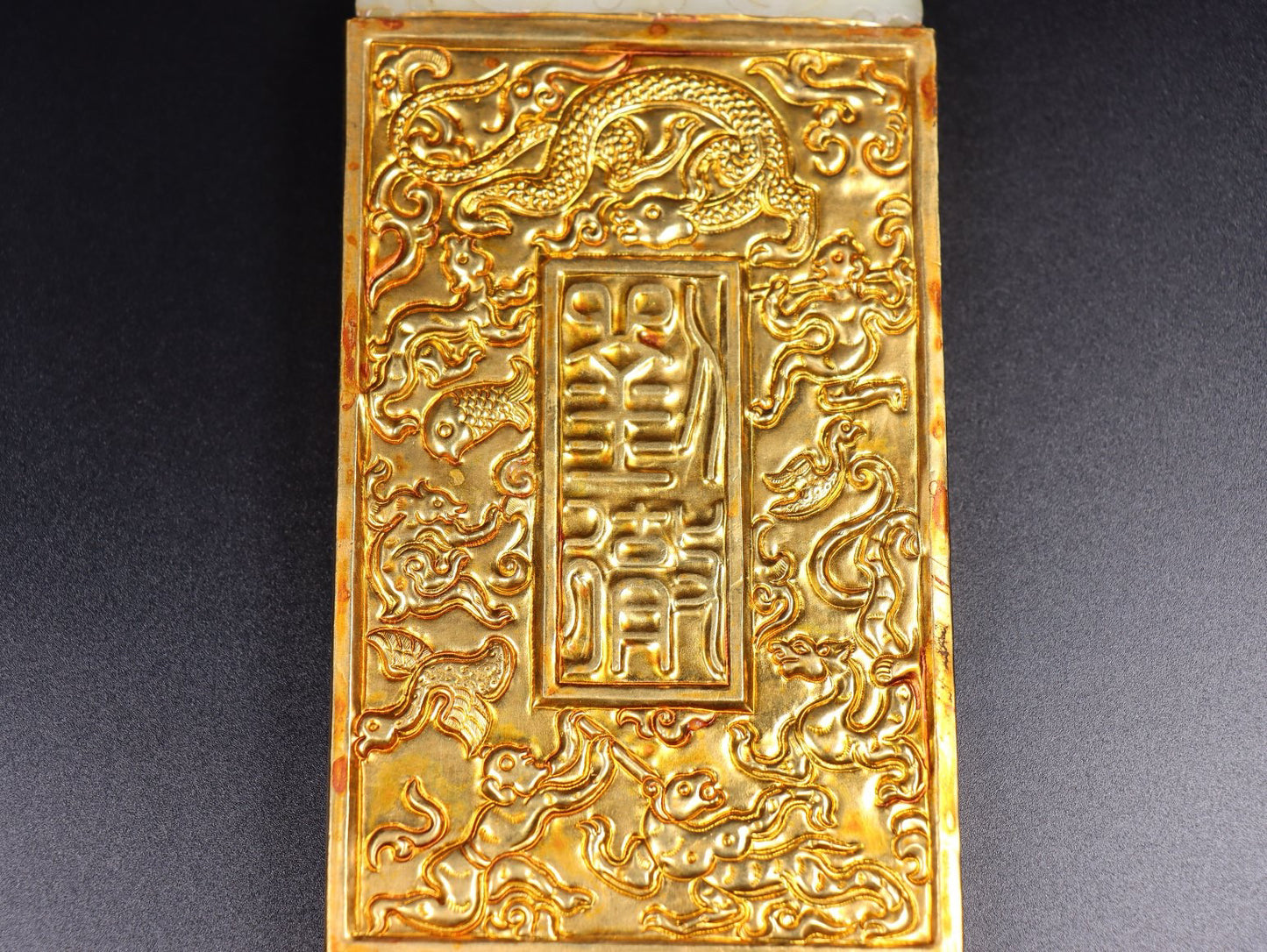 Chinese antique Hotan Jade gold token