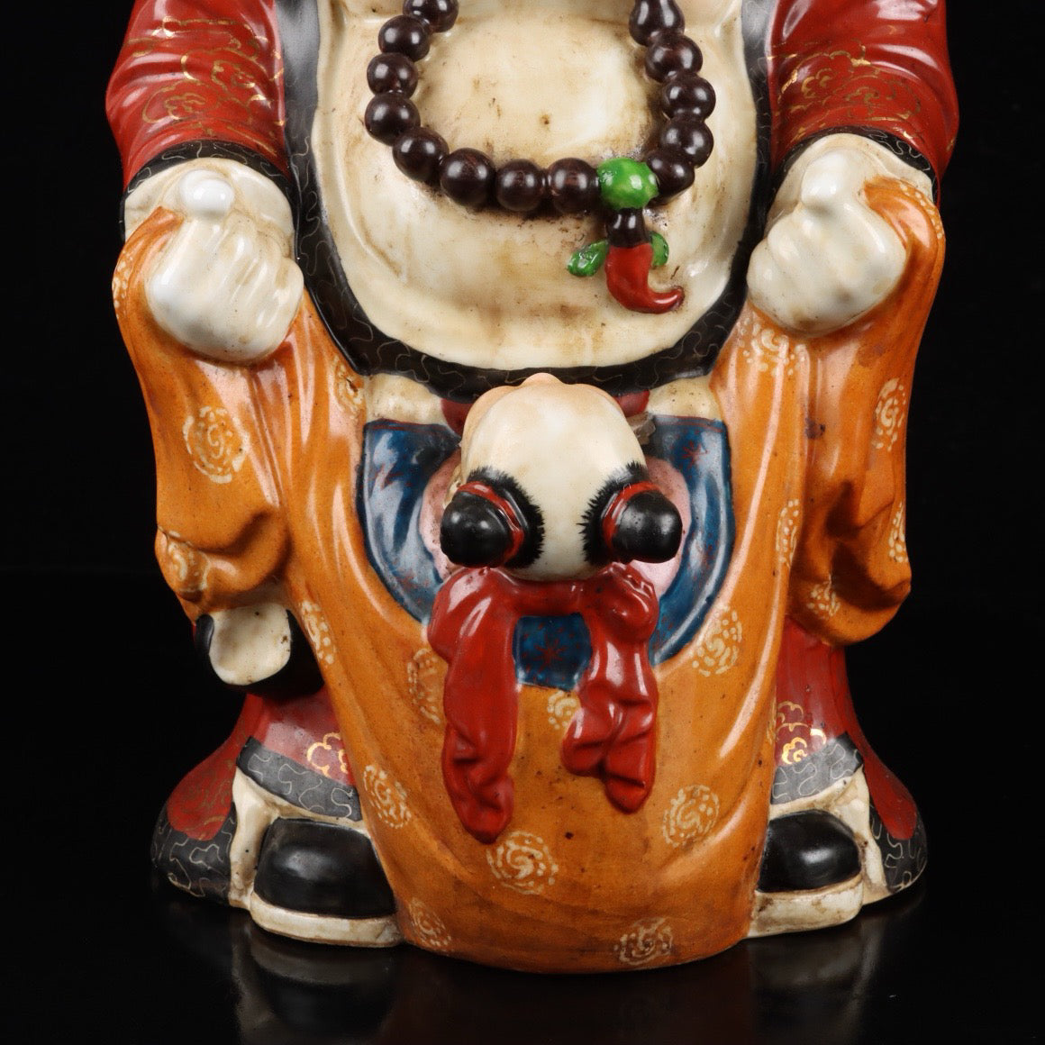 Pink Sitting Boy Playing Buddha