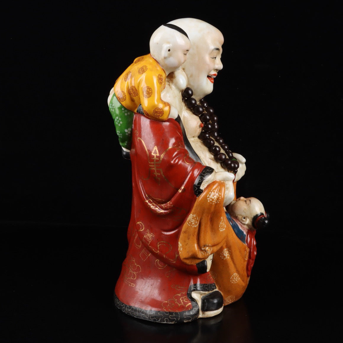 Pink Sitting Boy Playing Buddha