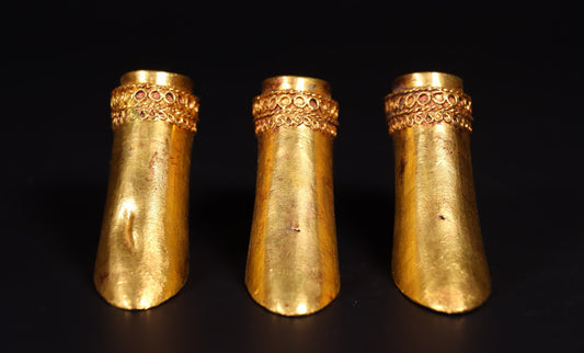 Chinese Antique Bronze Gilded Kirin Finger