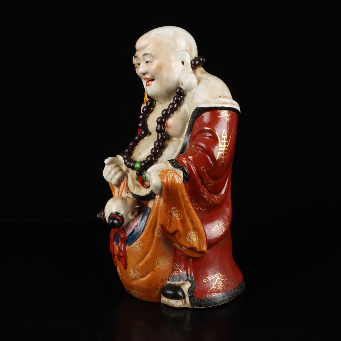 Pink Sitting Boy Playing Buddha