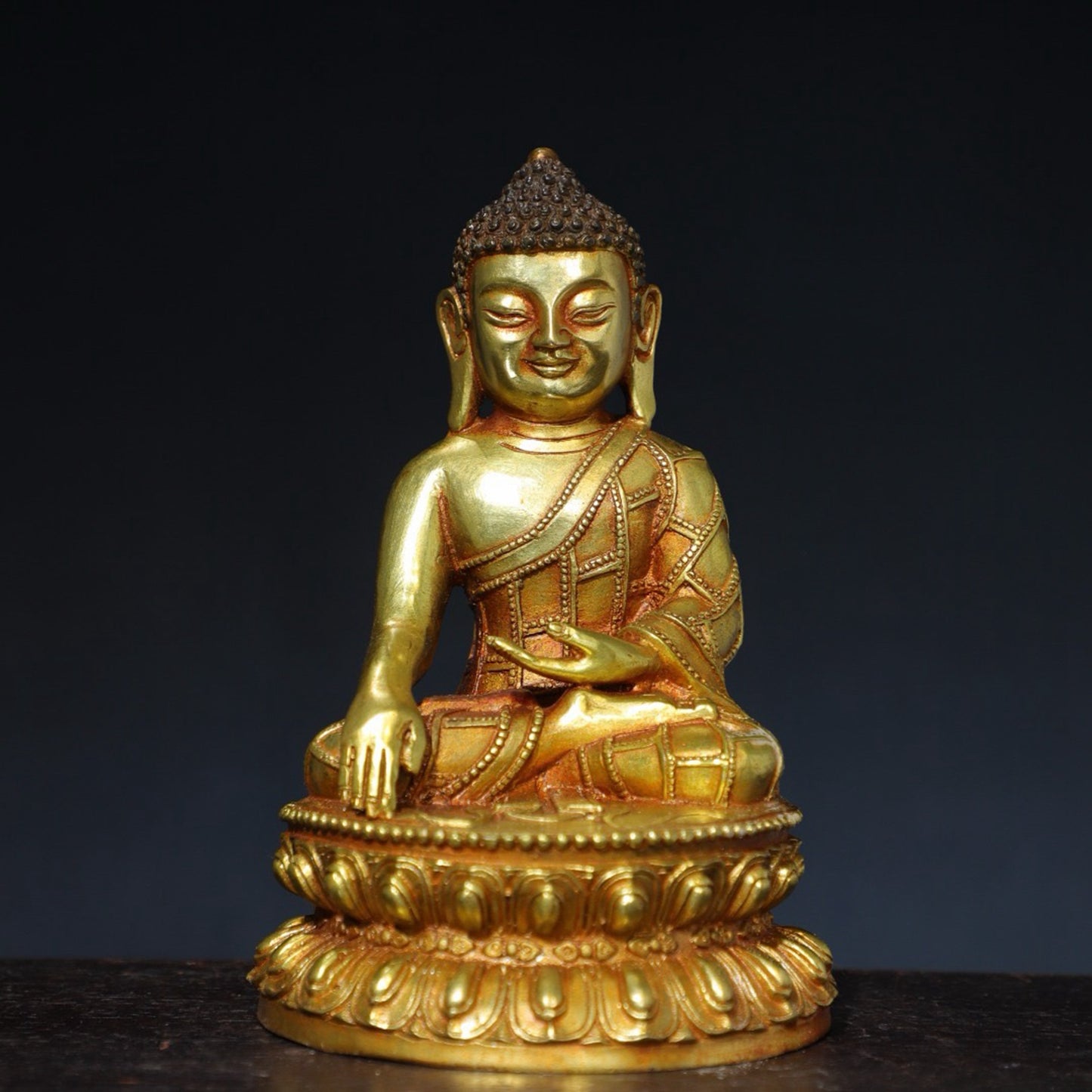 Pure copper Buddha statue Amitabha Buddha