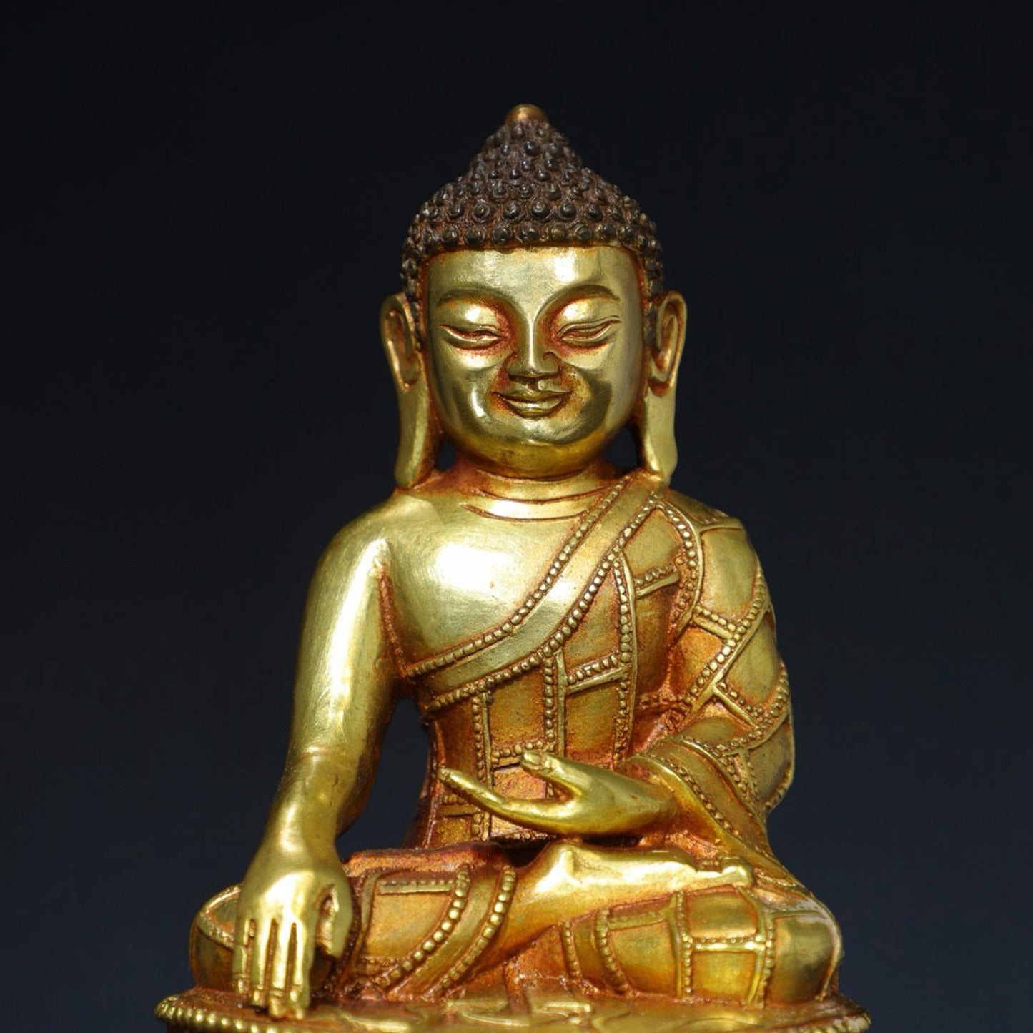 Pure copper Buddha statue Amitabha Buddha