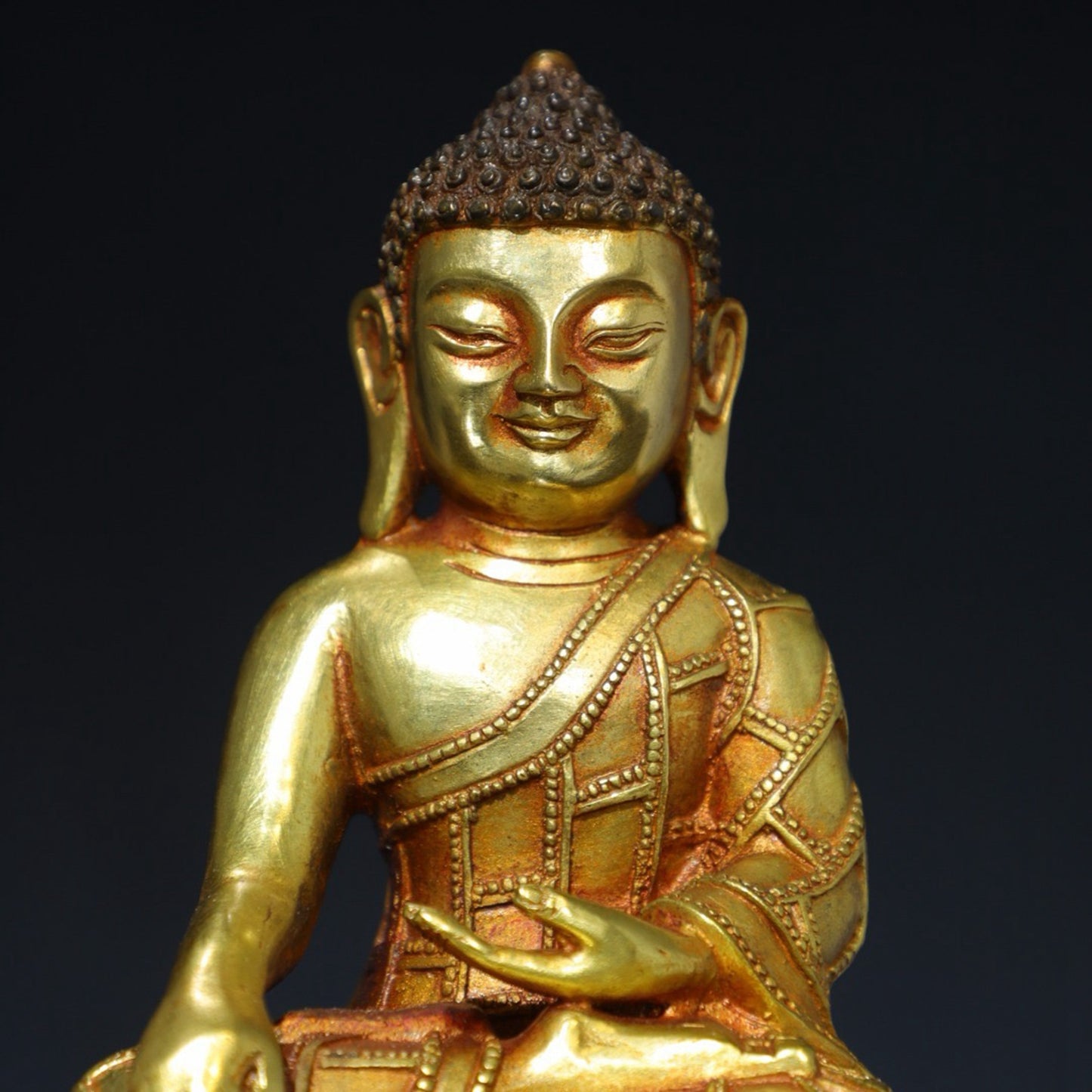 Pure copper Buddha statue Amitabha Buddha