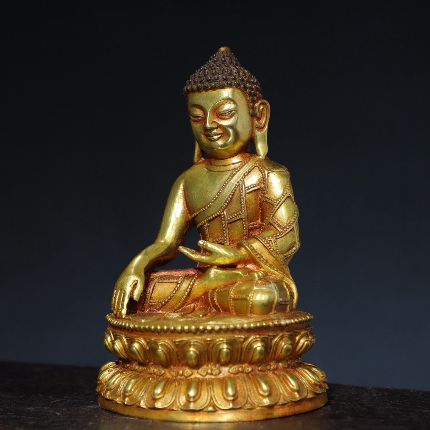 Pure copper Buddha statue Amitabha Buddha