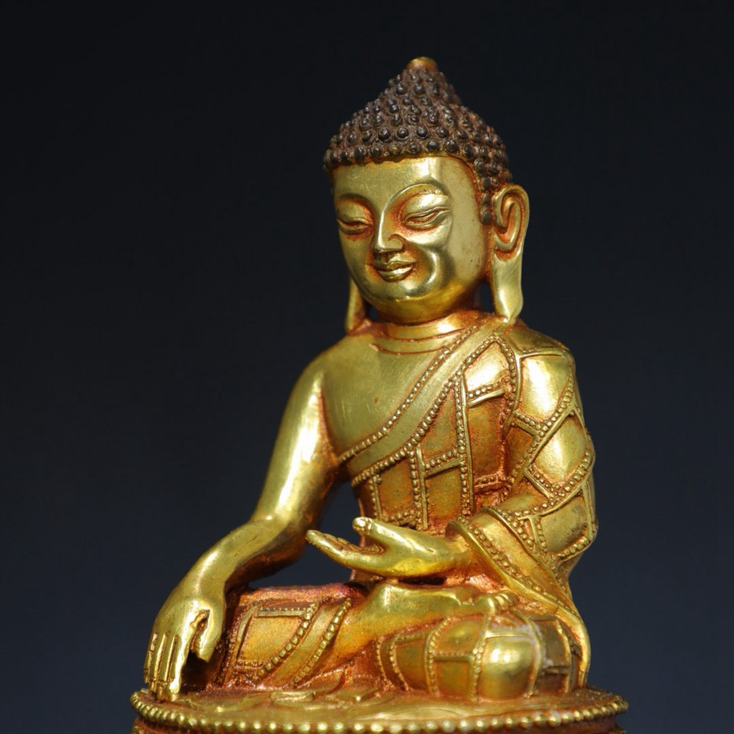 Pure copper Buddha statue Amitabha Buddha