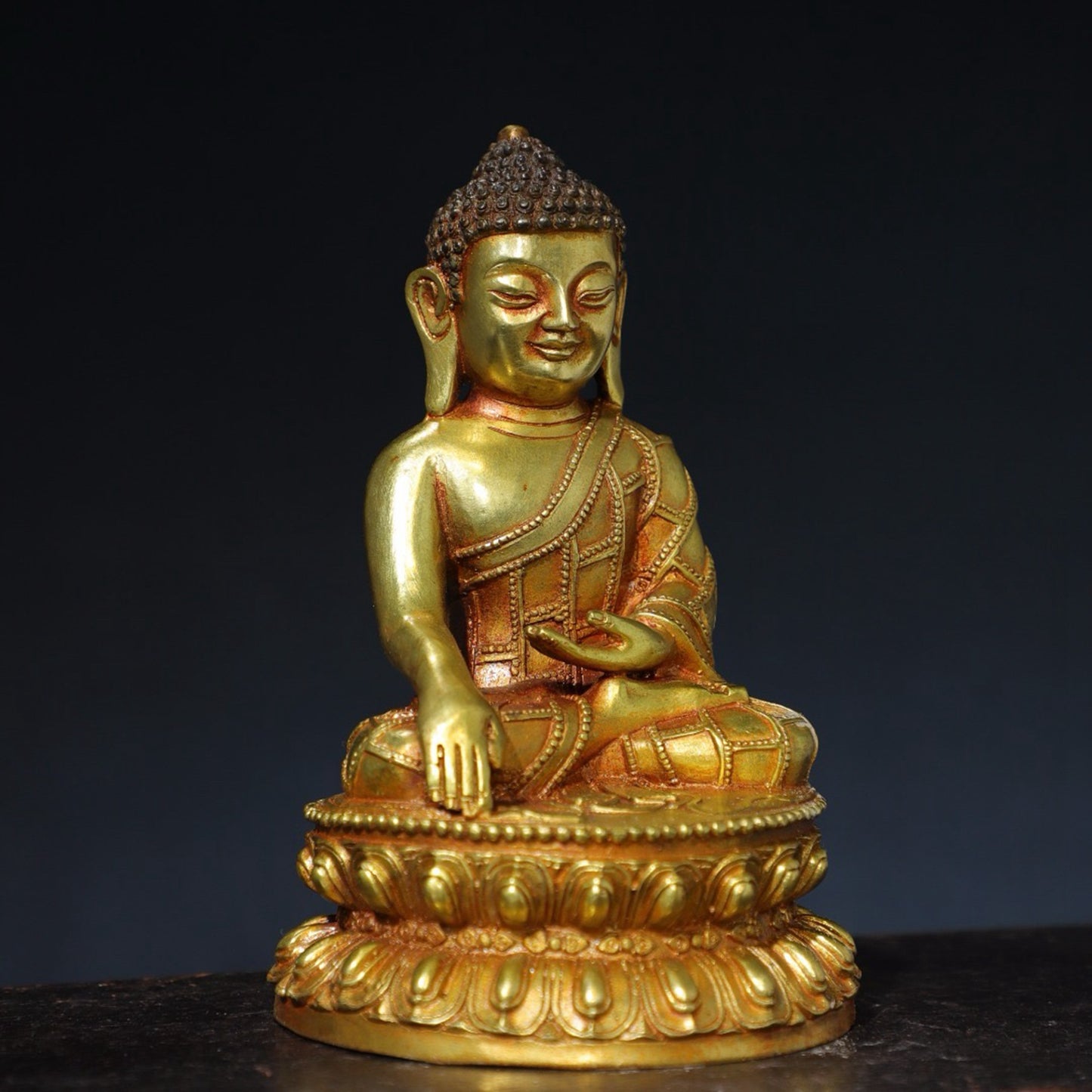 Pure copper Buddha statue Amitabha Buddha
