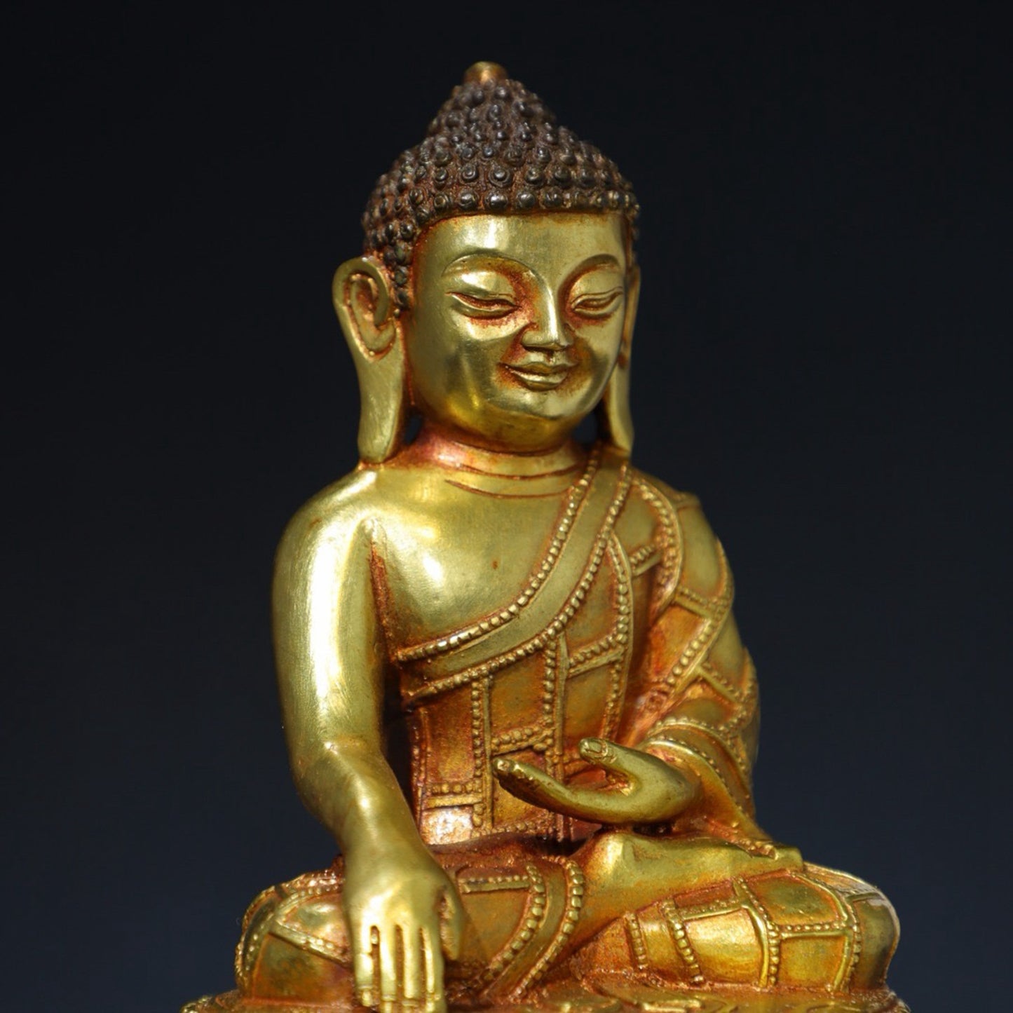 Pure copper Buddha statue Amitabha Buddha