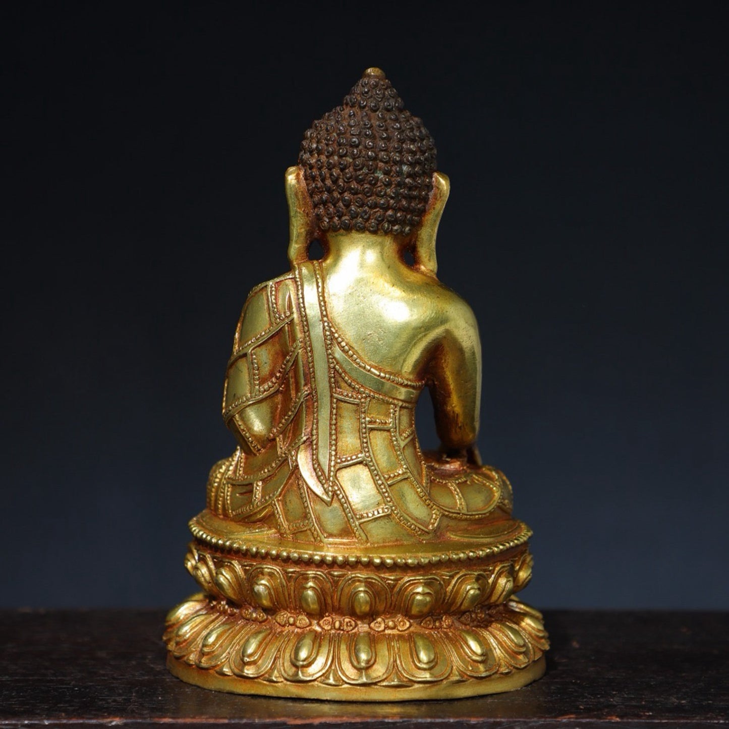 Pure copper Buddha statue Amitabha Buddha