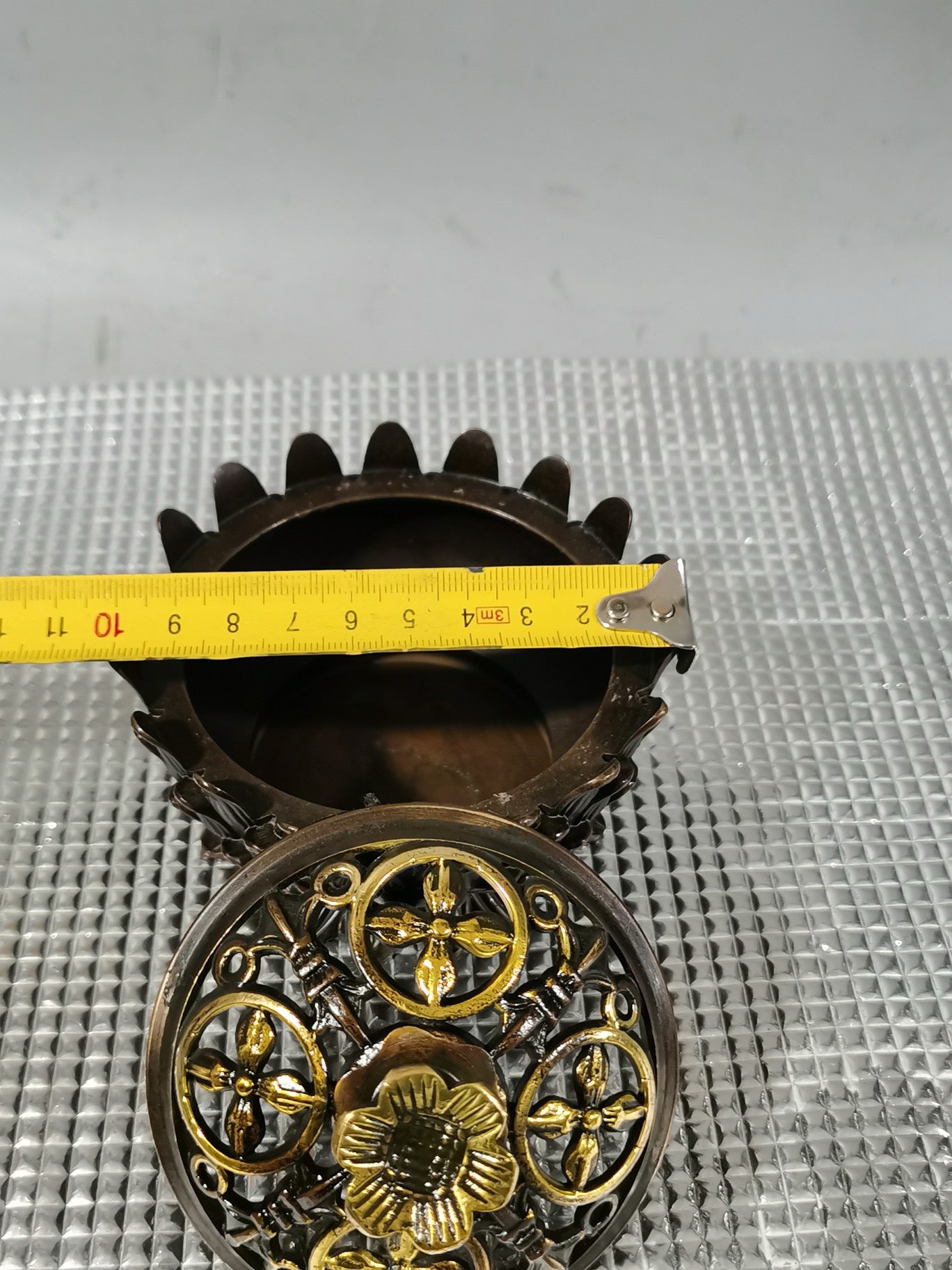 Chinese antique pure copper lotus incense burner