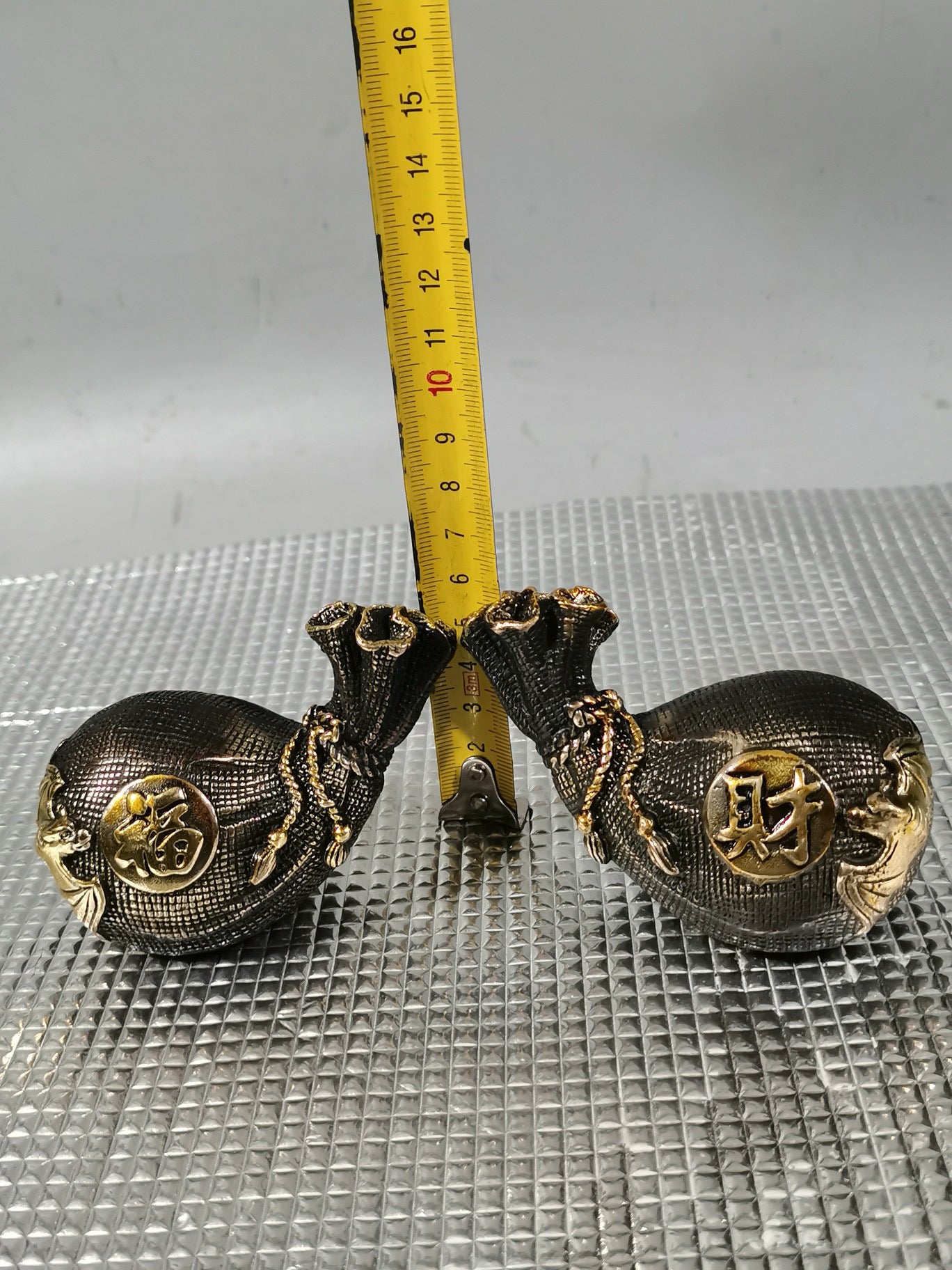 Chinese antique pure copper gilded lucky bag